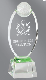 Top Line Golf Crystal Award 5" x 9.5" (Includes Engraving)
