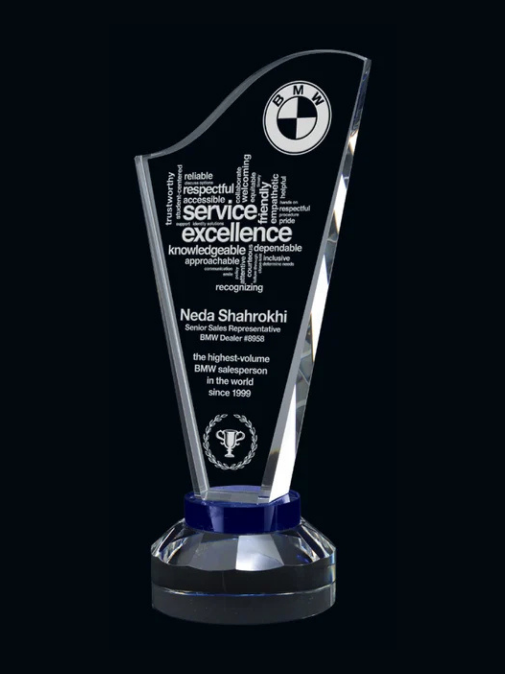 Elegance Crystal Award 9.25" (Engraving Included)