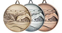 Heritage Male Swimming Medal 2.5" (Includes Ribbon)