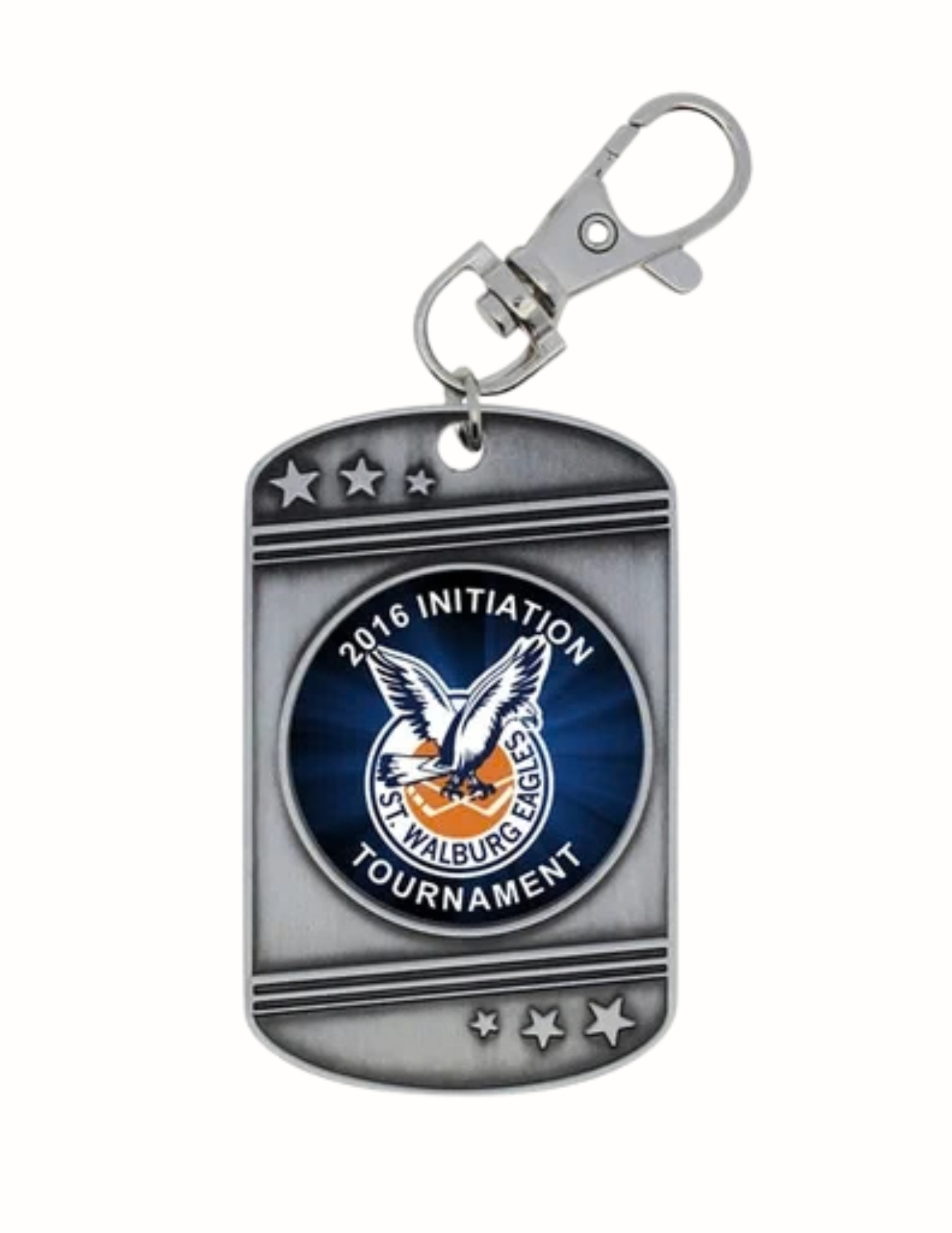 custom logo hockey dog tag zipper pull