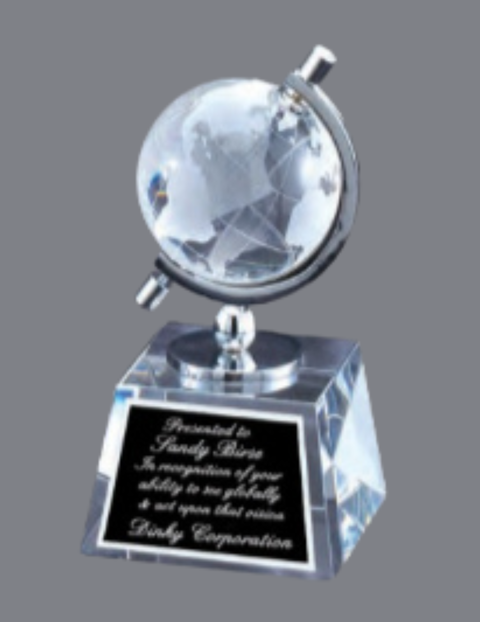 Globe on Crystal Base
