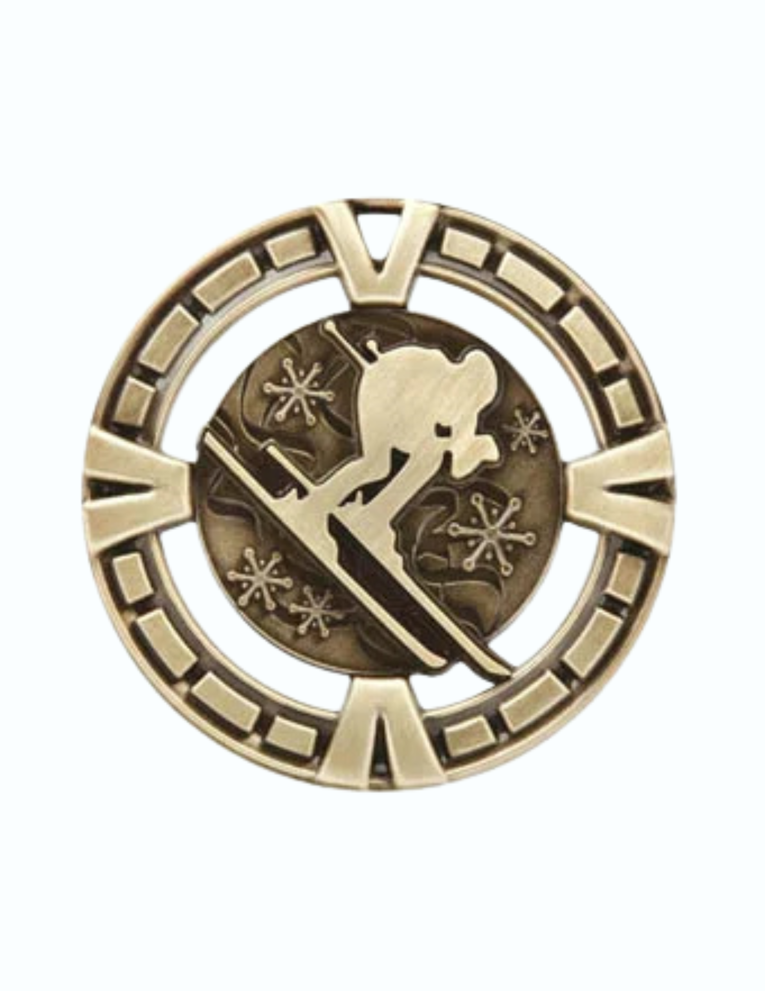 Varsity Skiing Medal 2.5" (Includes Ribbon)