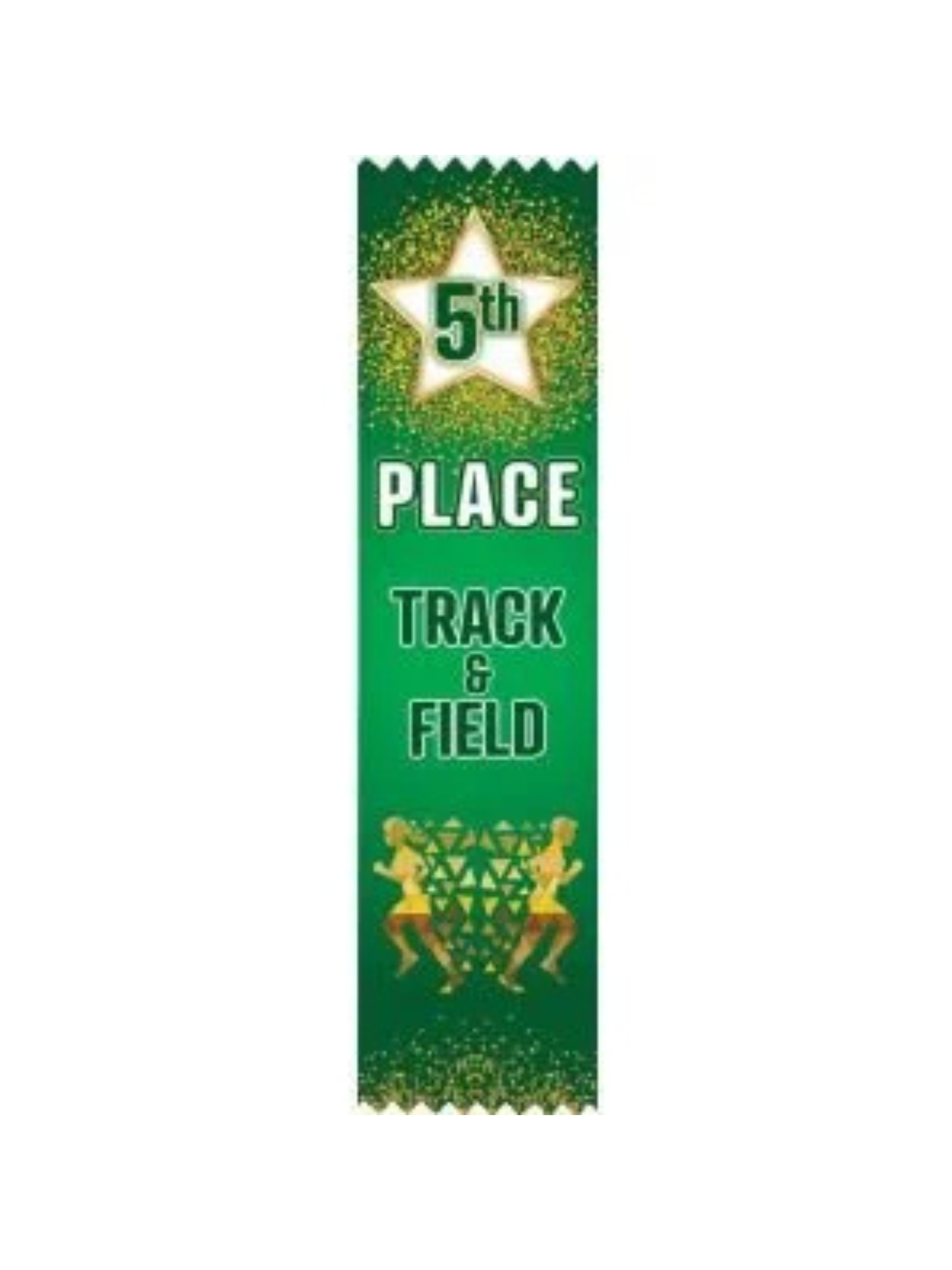 Flat Track & Field Ribbon 2" x 8" 5th Place Award Ribbon