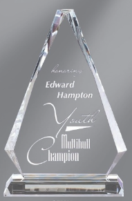 Diamond Head Crystal Award- 3 Sizes (Includes Engraving)