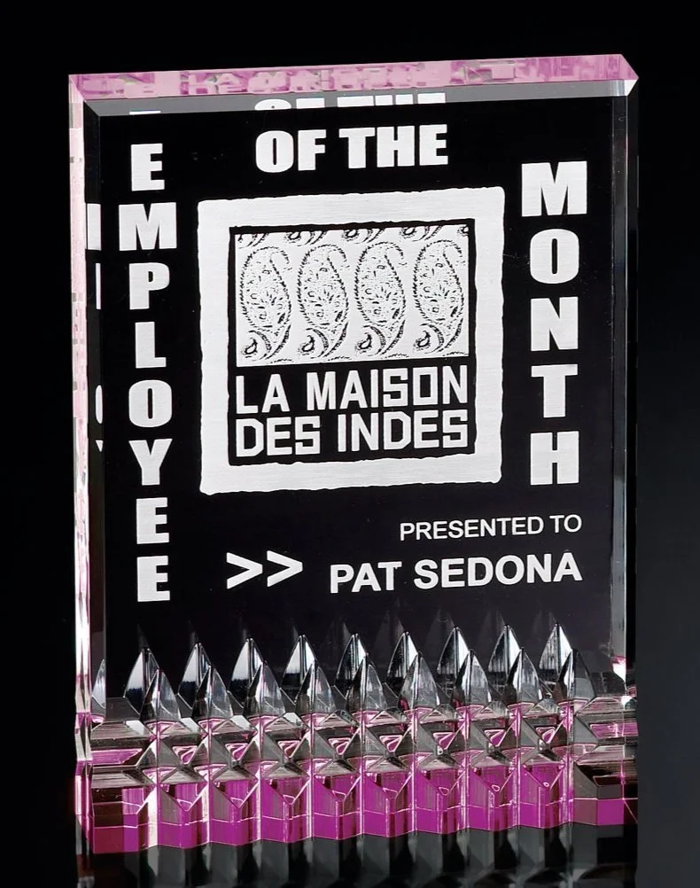 Purple Reflective Series Acrylic Award- 3 Sizes (2 Custom Options)