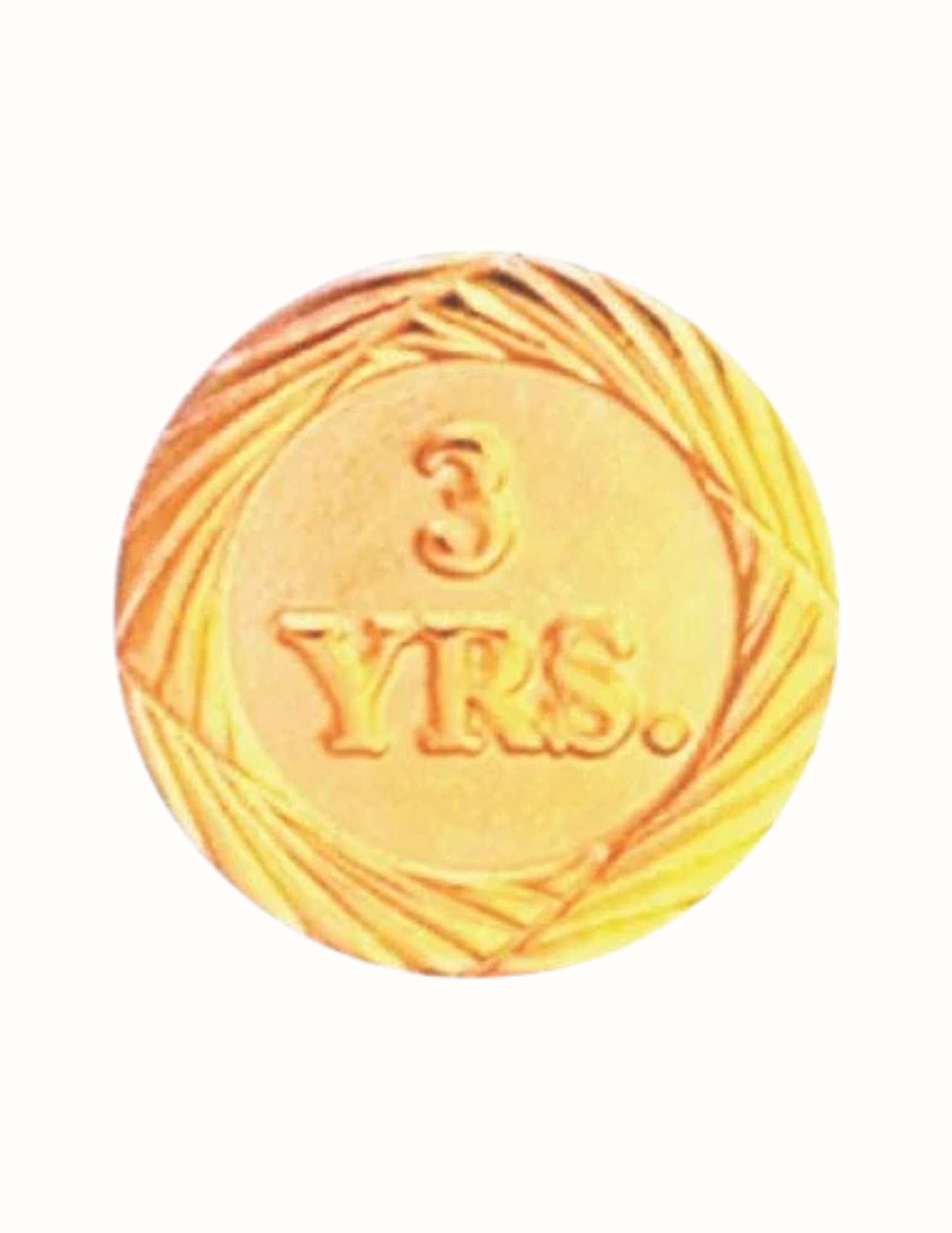 Gold 3 Years of Service Pin
