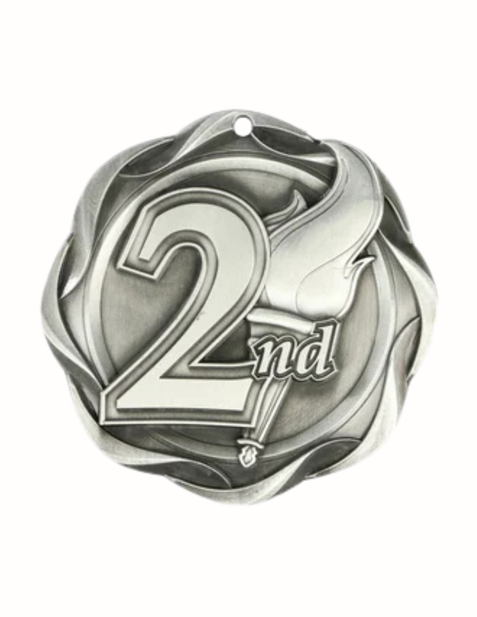 2nd Place Silver Fusion Medal 3" (Includes Ribbon)
