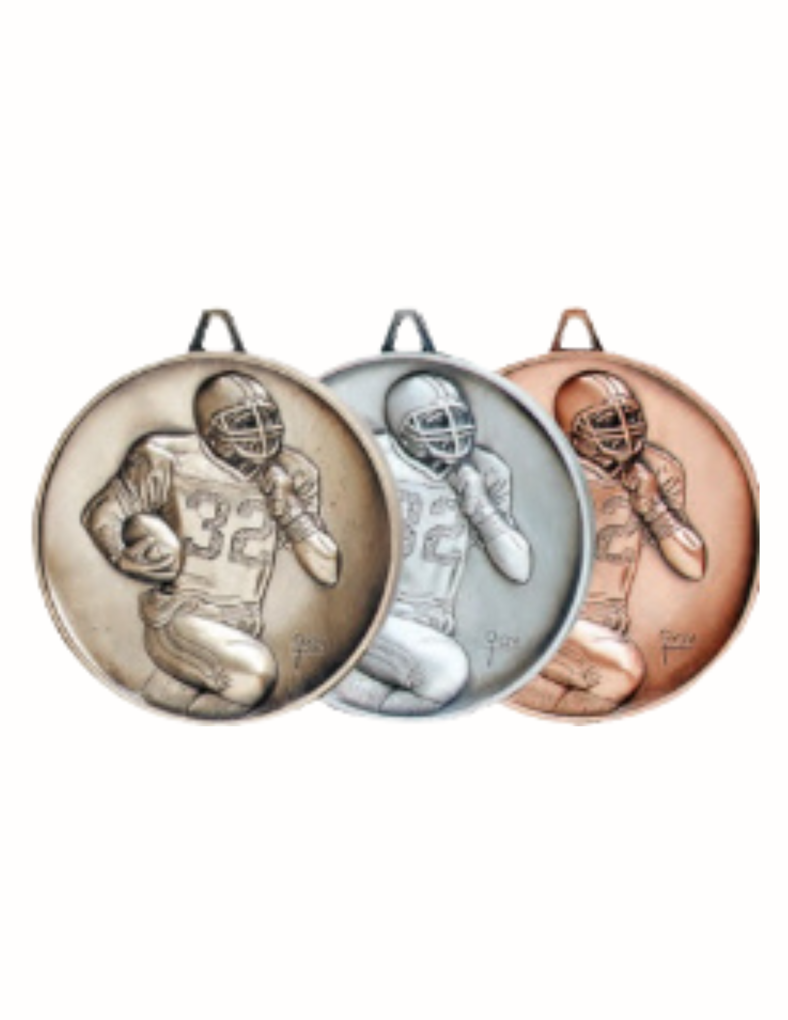 Heritage Football Medal 2.5" (Includes Ribbon)