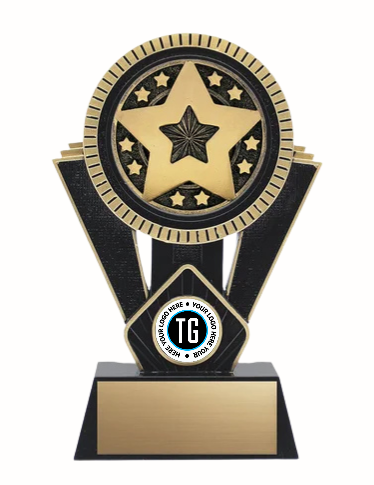 Apex Star Resin Trophy- 4 Sizes, 2 Colors (Includes Engraving)
