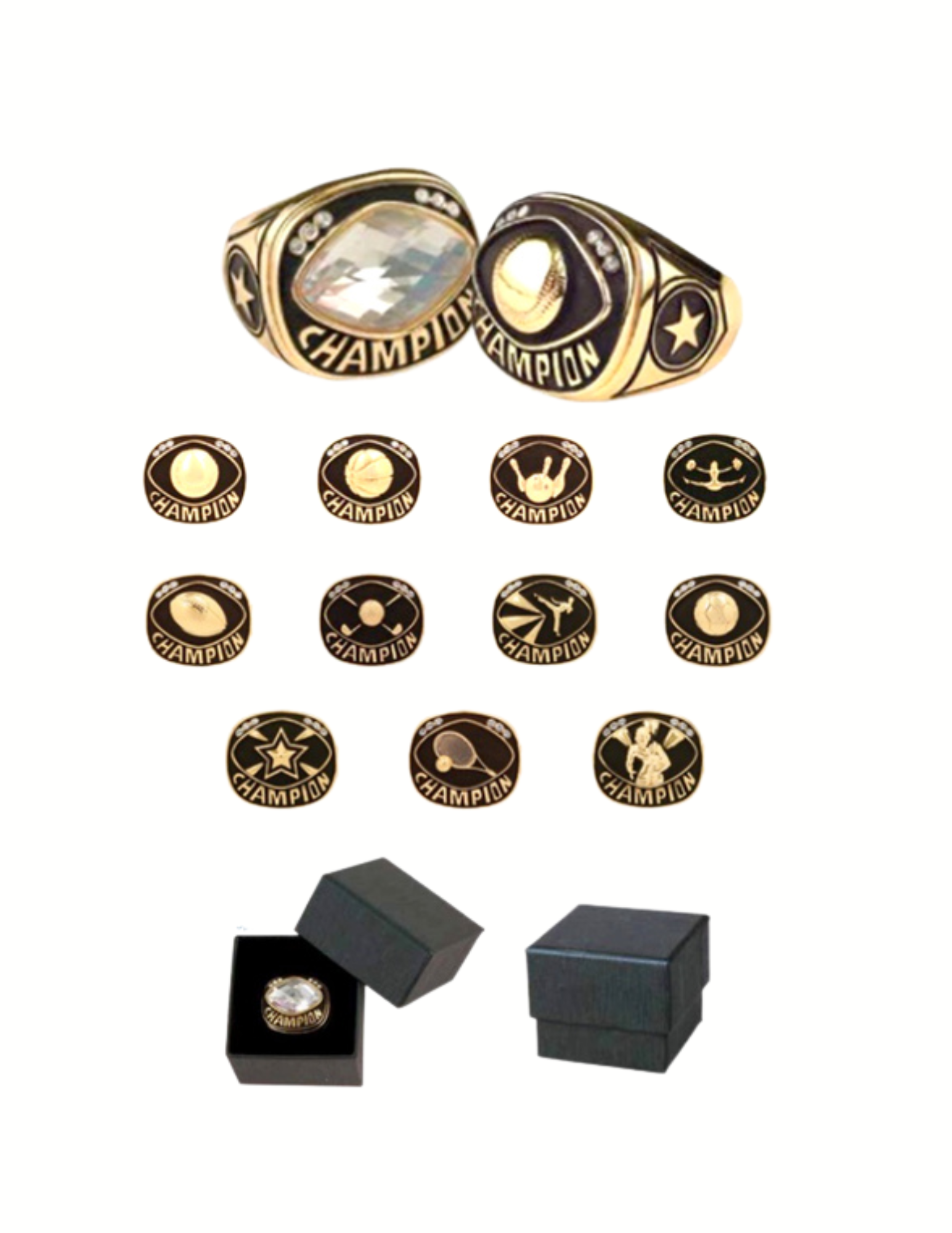 Championship Sport Rings (Includes Box and Chain)