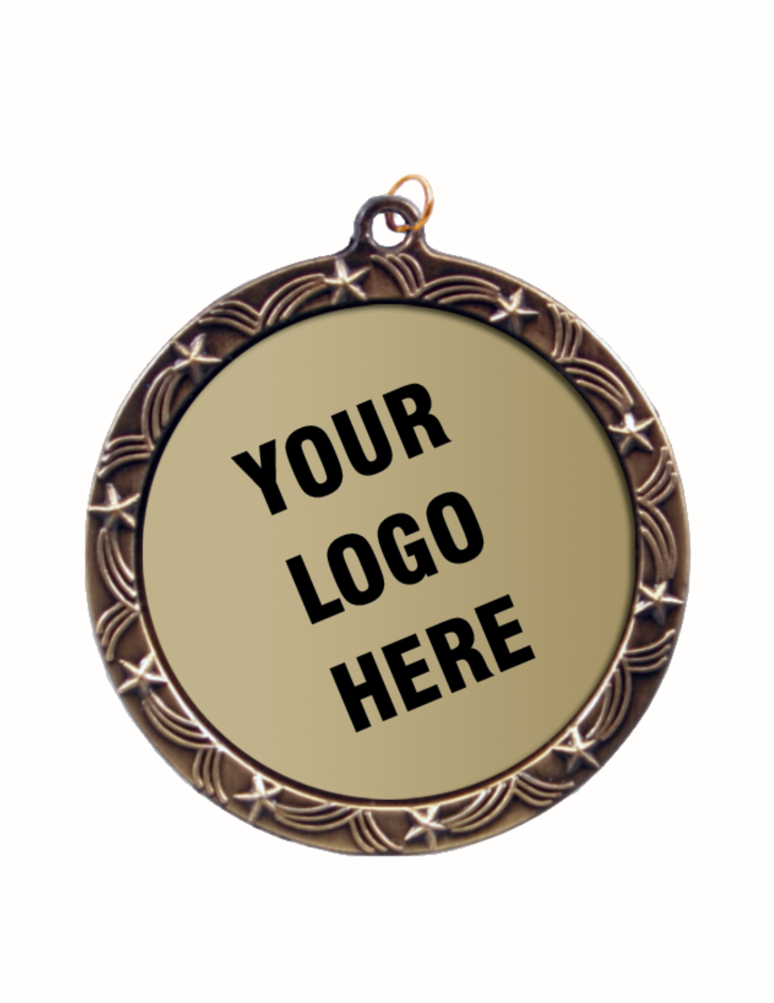 Ten Star Medal 2.5" holds 2" Custom Disc (Includes Ribbon)