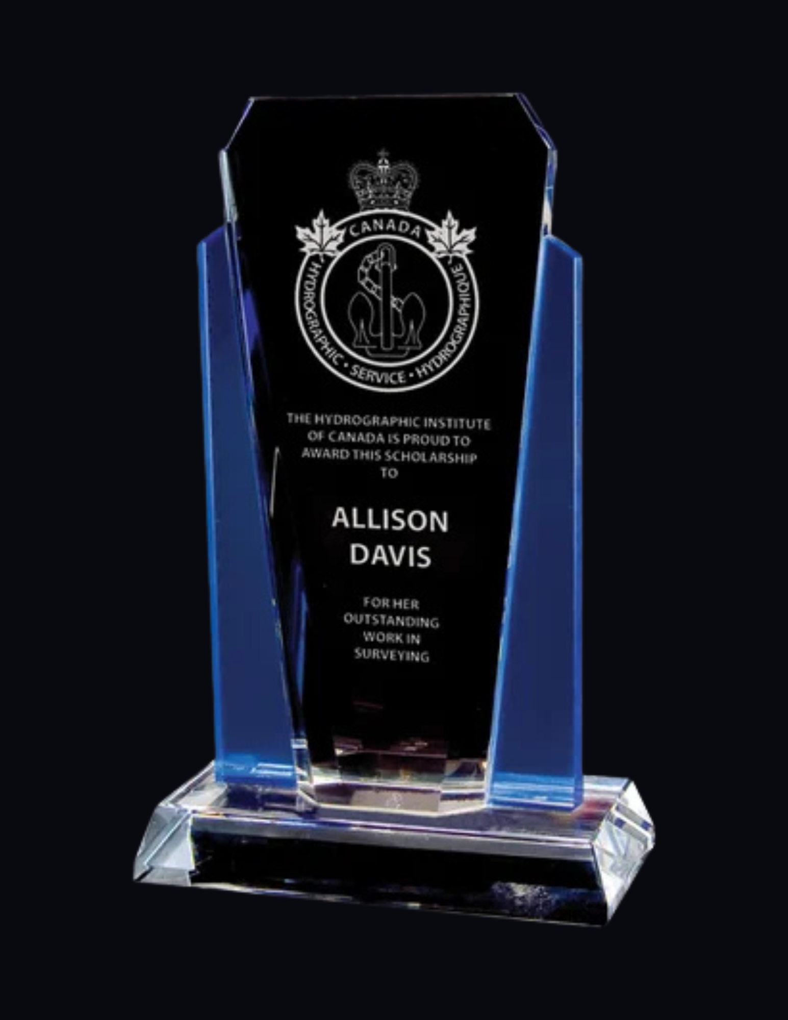 Bethesda Crystal Award- 3 Sizes (Engraving Included)