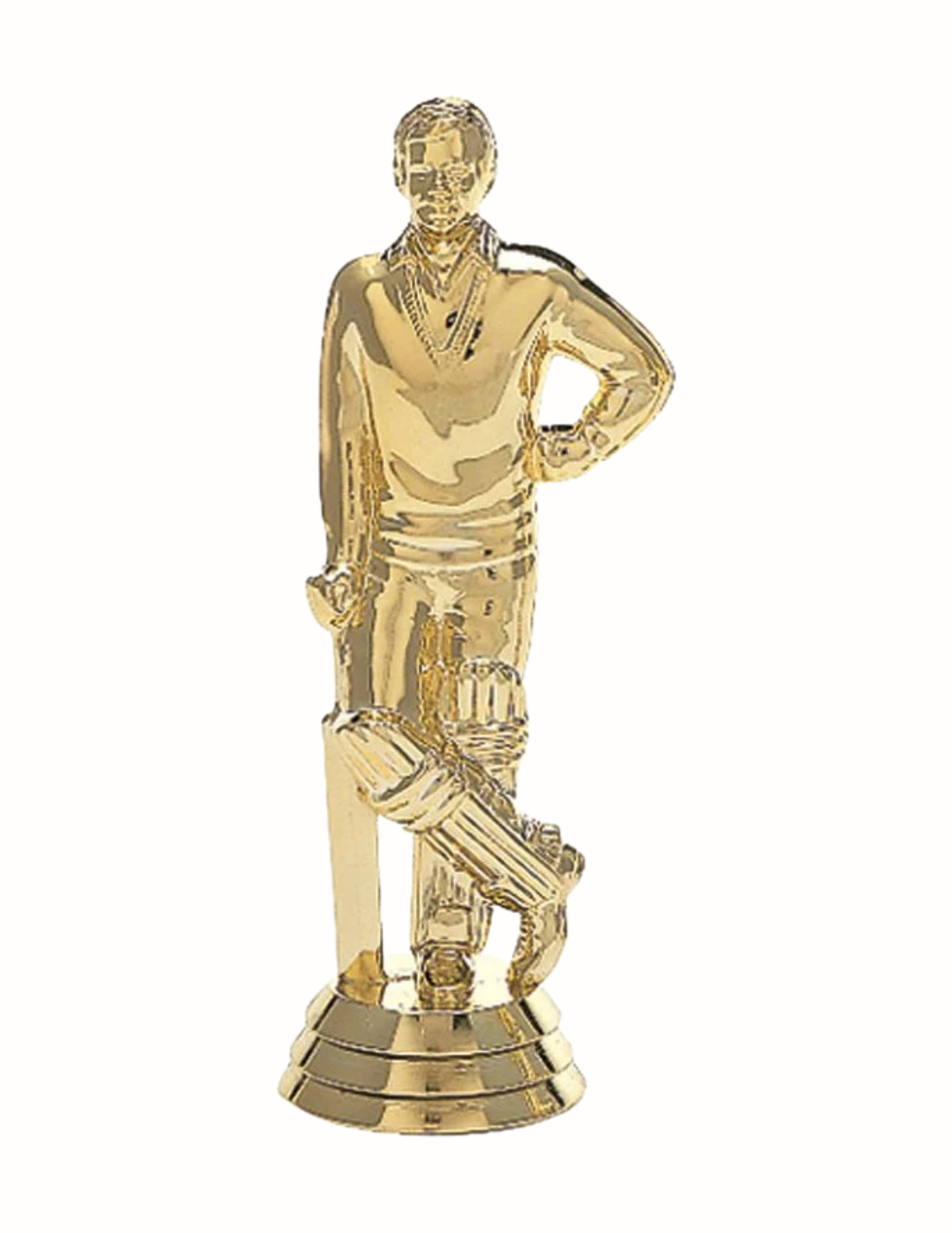 gold cricket trophy topper figure