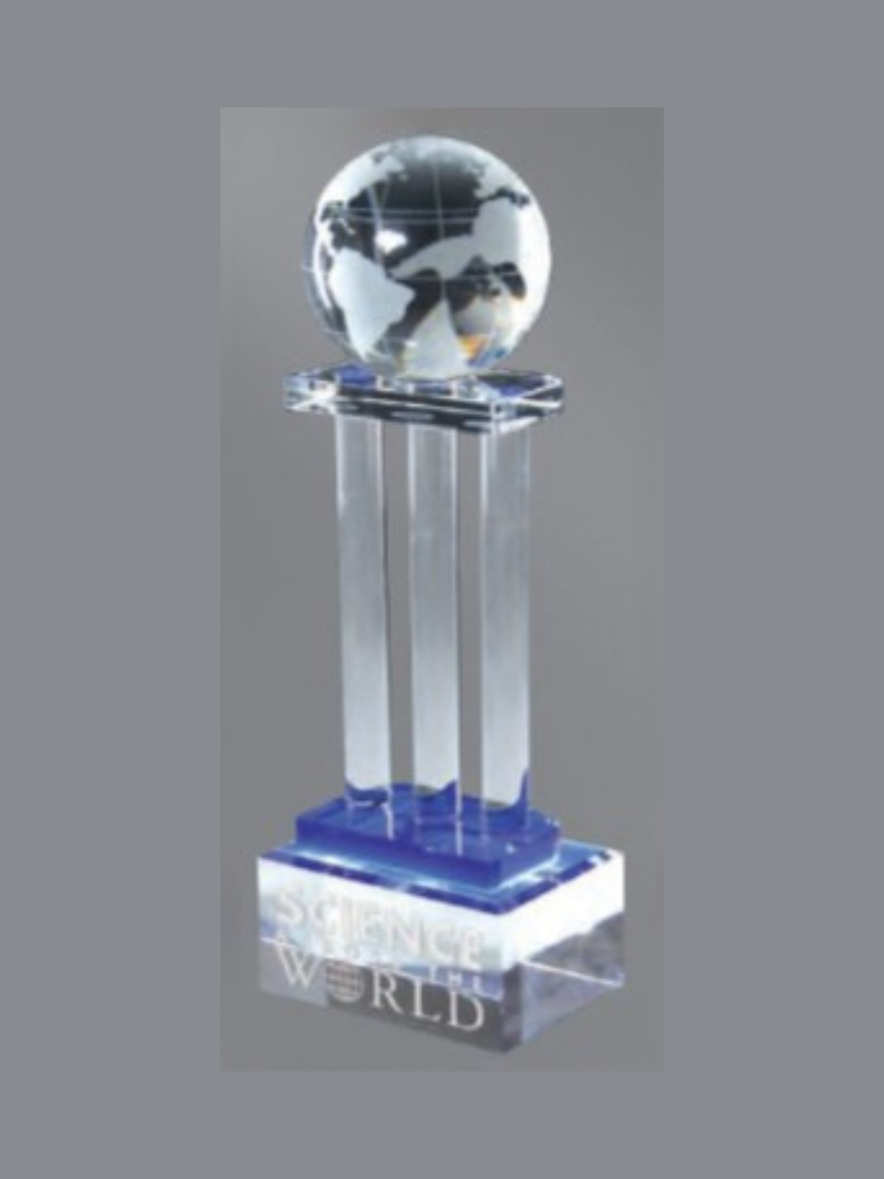 Tri Pillar Global Crystal Award 4" x 11.5" (Includes Engraving)