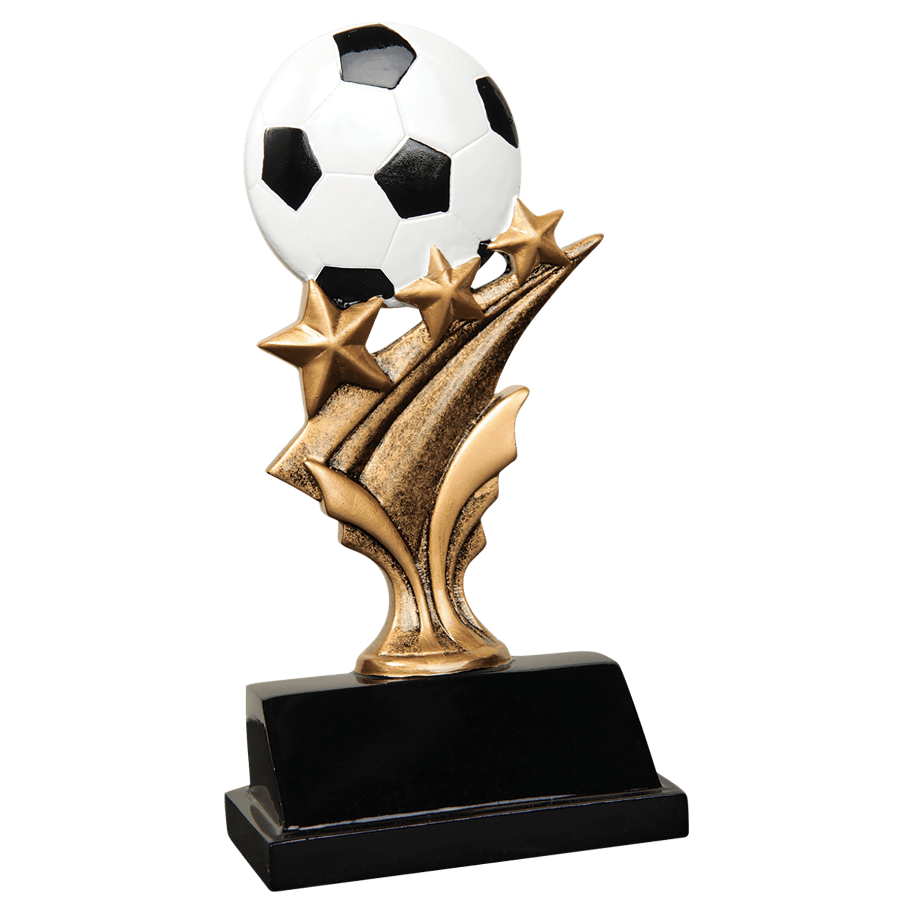 Soccer Tri Star Resin Award 5.5" (Includes Engraving)