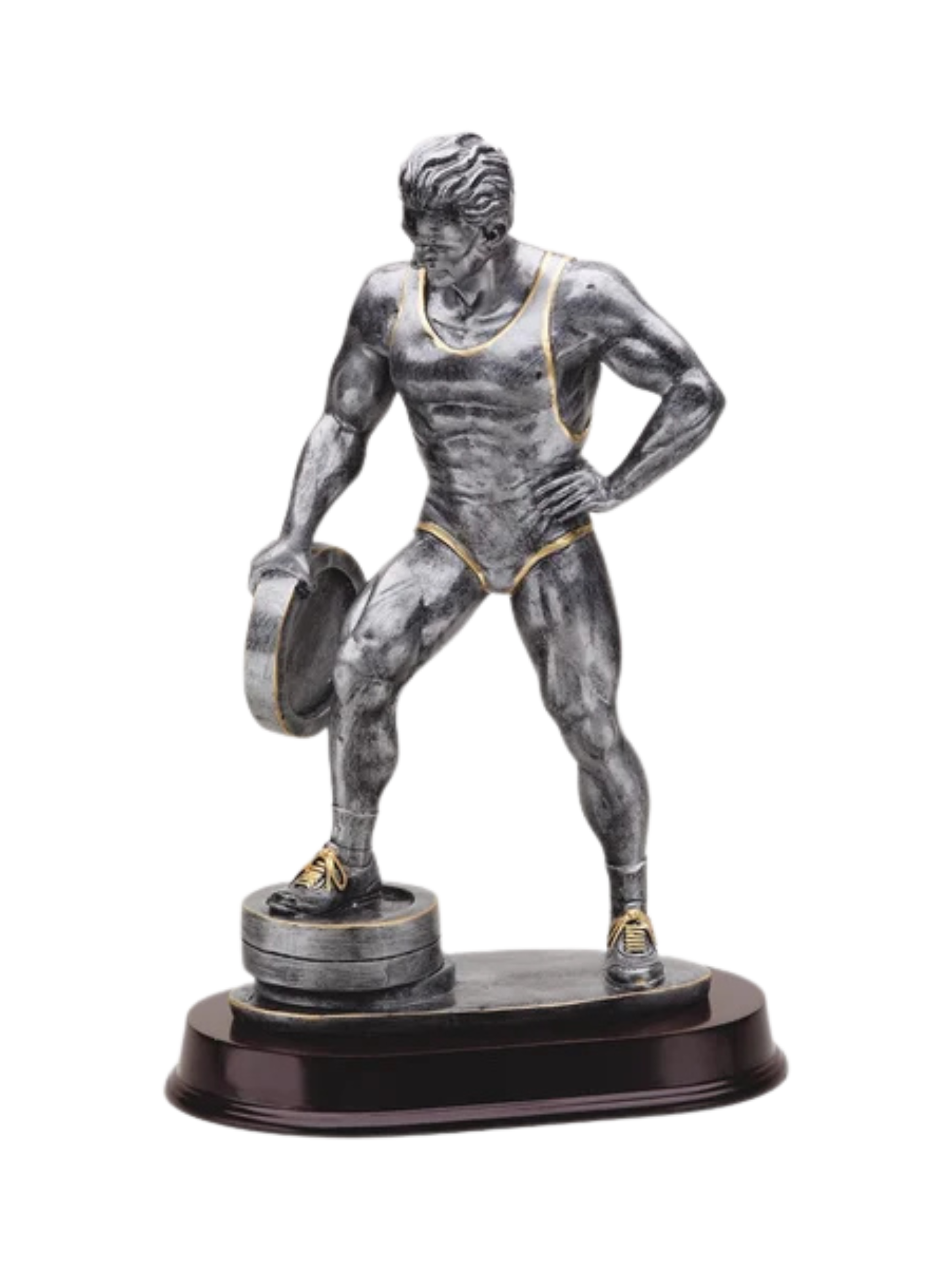 Weightlifter Trophy Sculpture- 2 Sizes (Includes Engraving)