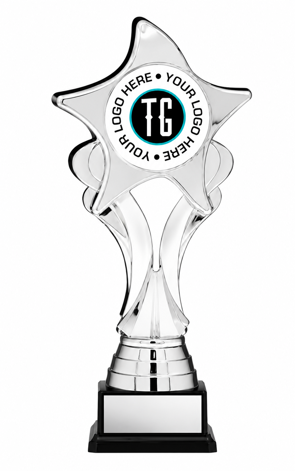 Silver Nova Star Custom Trophy-3 sizes (Includes Engraving)