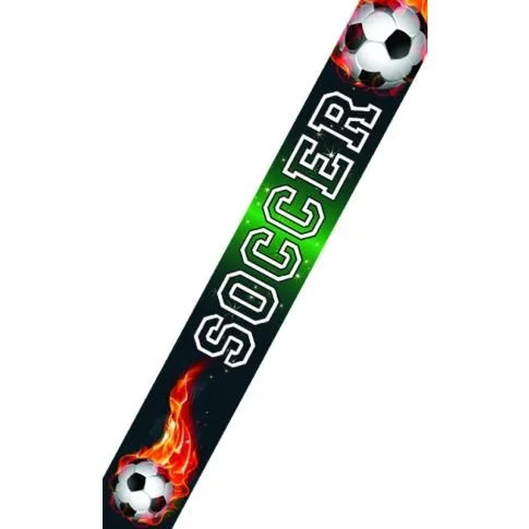 Inferno Soccer ribbon with snap clip 7/8"