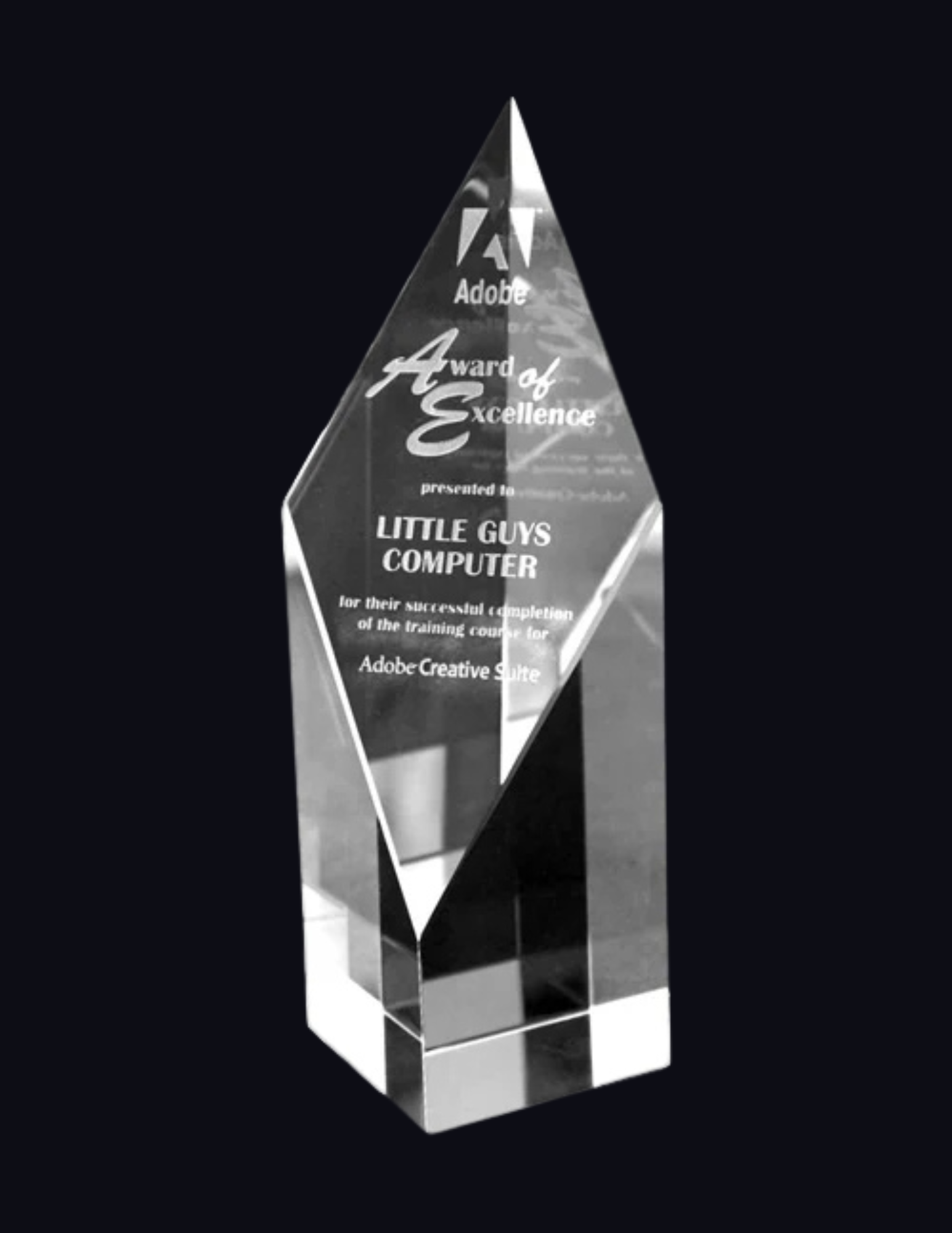 Wingham Crystal Award- 2 Sizes (Engraving Included)