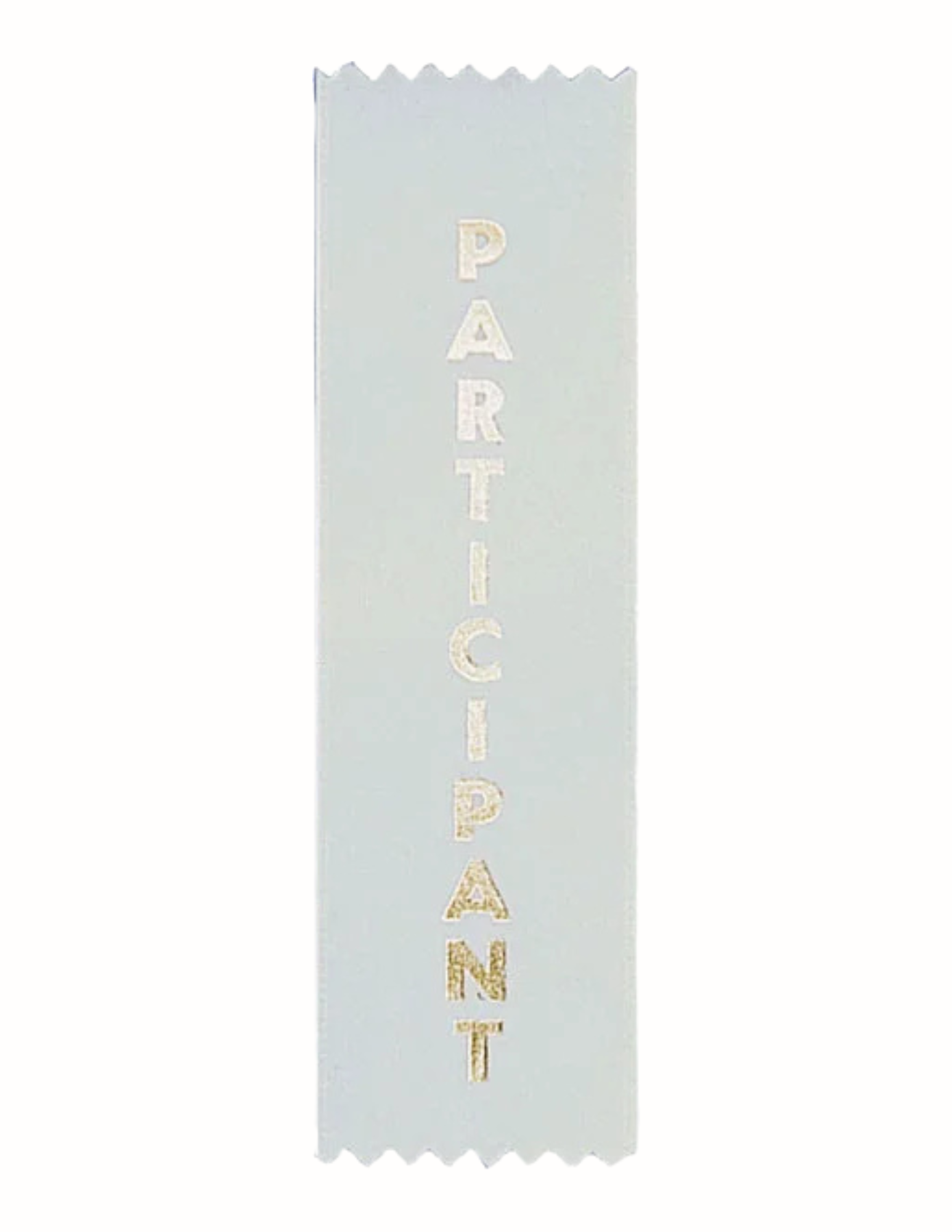 White Participant Ribbon