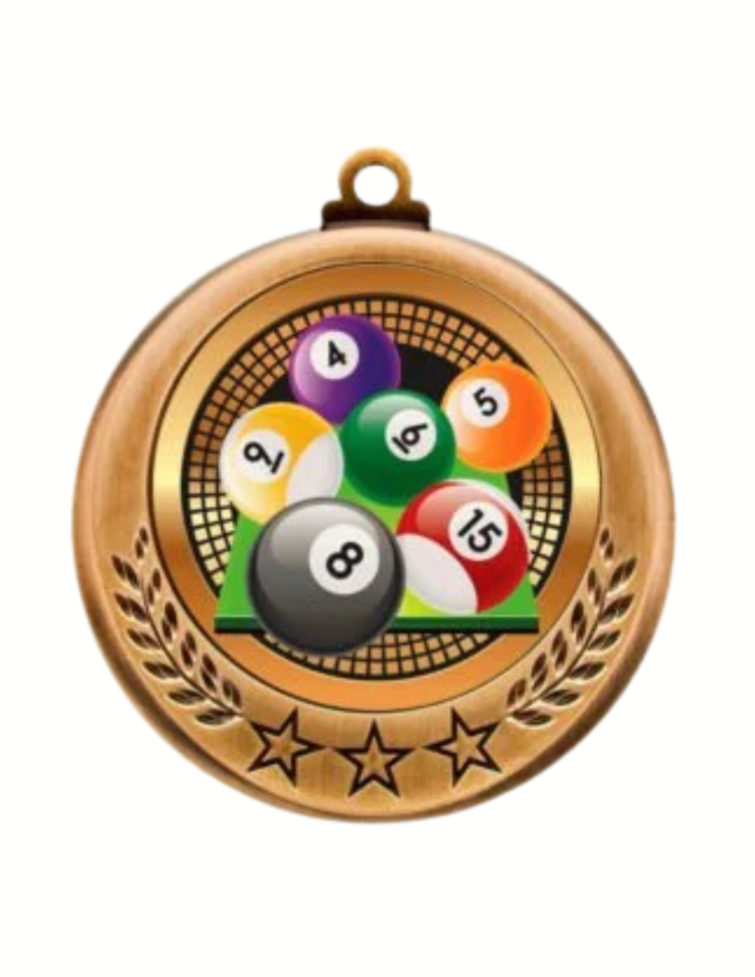 Spectrum Series Billiards Medal- 2 sizes (Includes Ribbon)