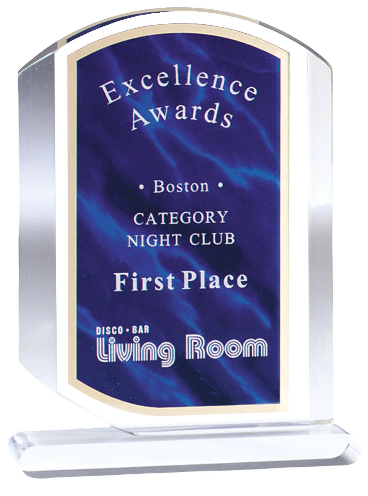 Edged Marble Acrylic Award 6"x8.5"- 3 Colors (Includes Engraving)