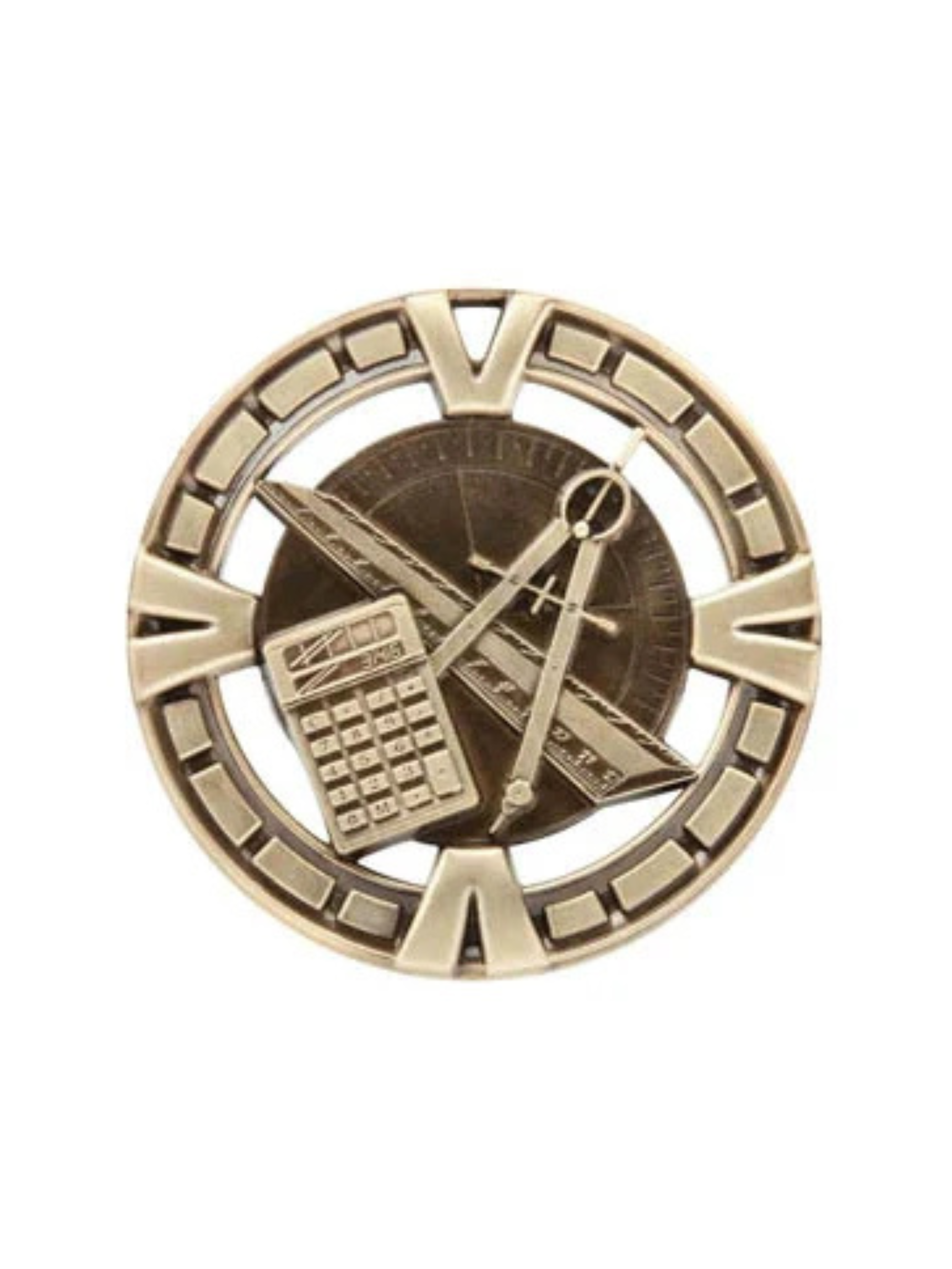 Varsity Math Medal 2.5" (Includes Ribbon) Gold Only