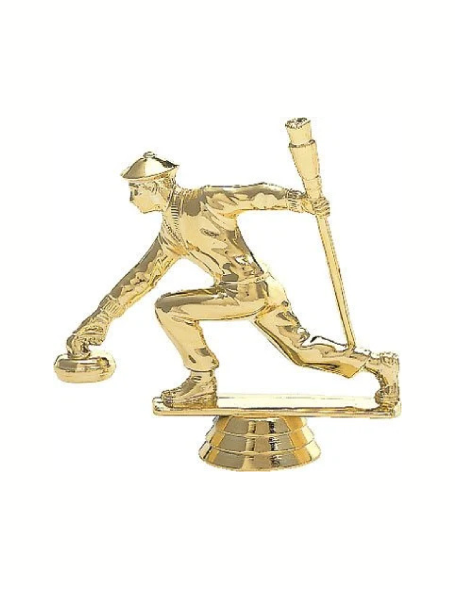 Gold Curling Trophy Topper