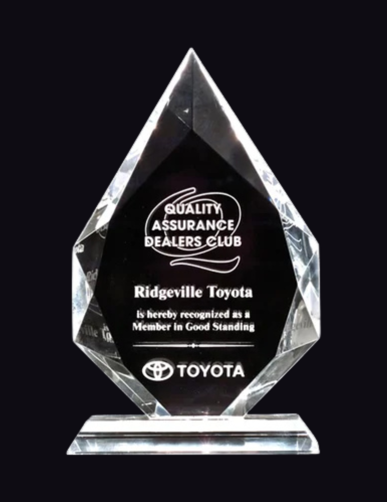 Southampton Crystal Award- 3 Sizes (Engraving Included)