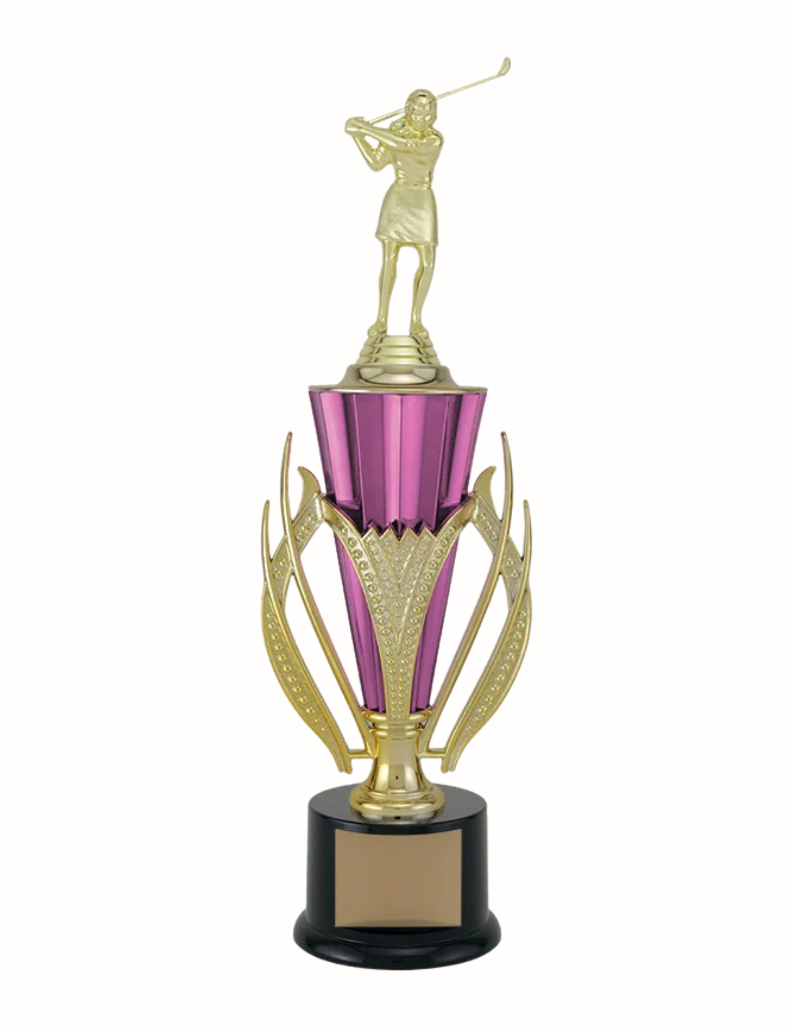 Vanguard Pink Golf Trophy- 2 Sizes (Includes Engraving)