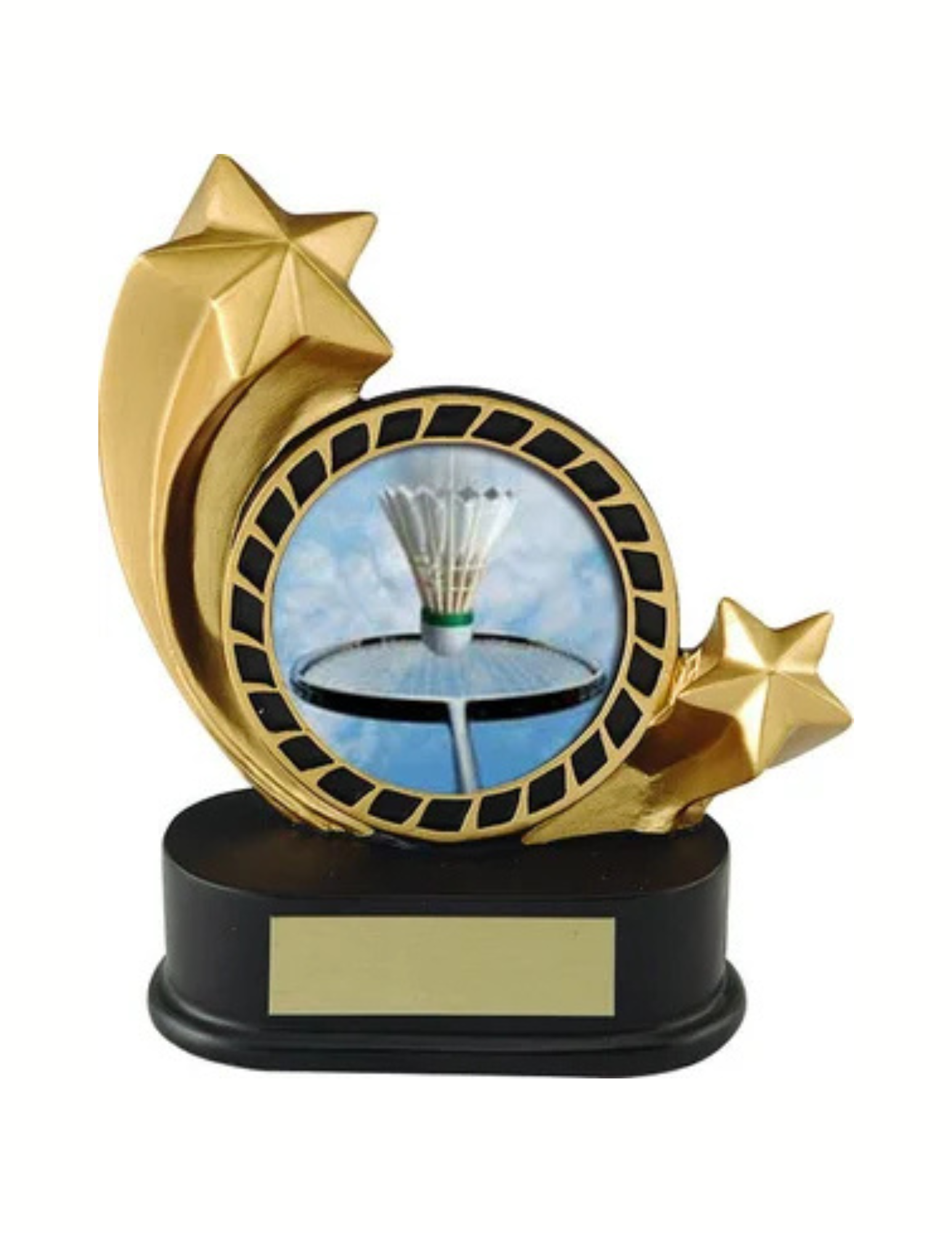 Shooting Star Badminton Award- 2 Sizes  (Includes Engraving)