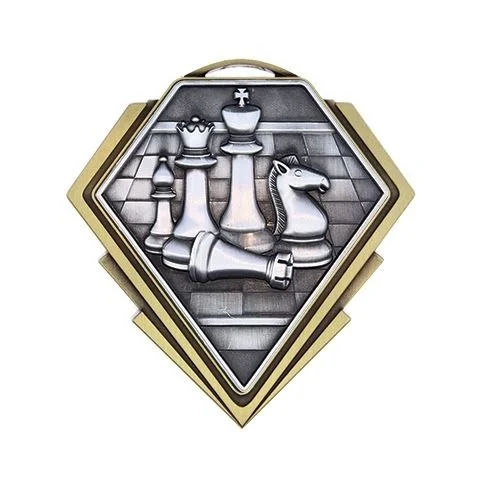 Diamond Series Chess Medal 3" (Includes Ribbon)