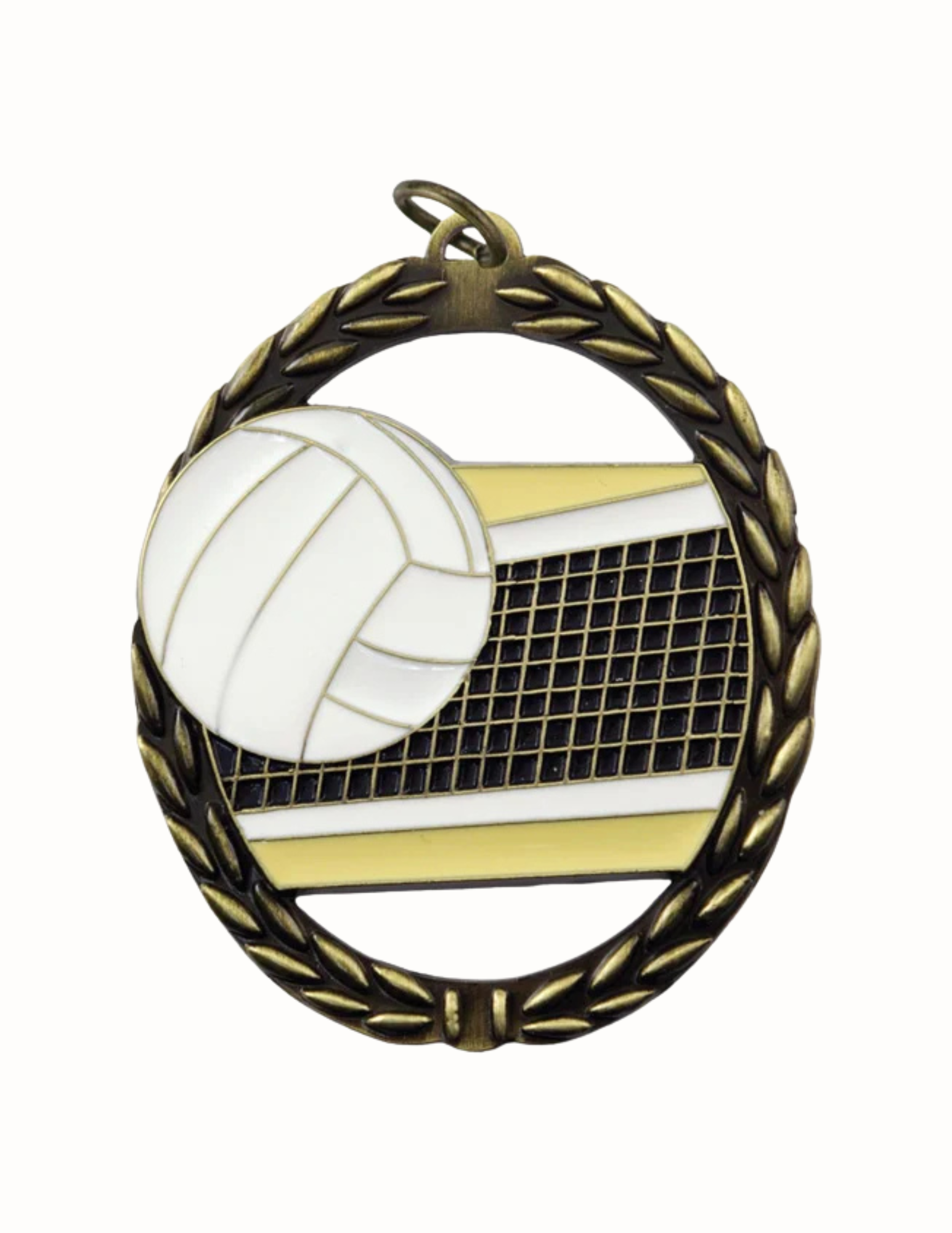 Negative Space Volleyball Medal 2.75" (Includes Ribbon)
