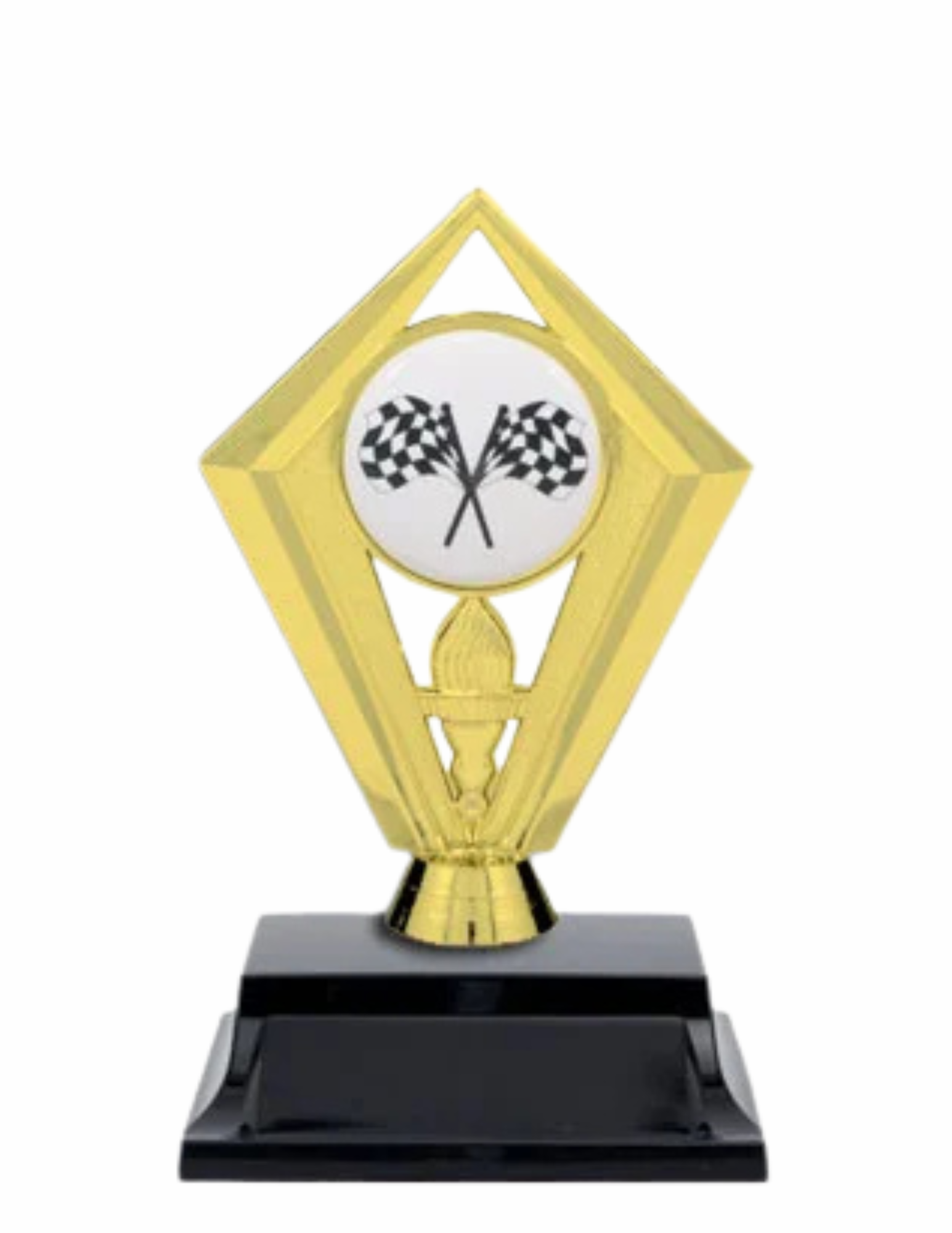 Crossed Flags Racing Trophy