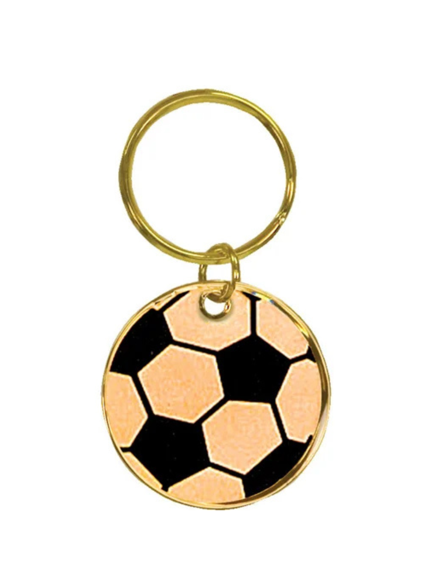 Brass Soccer Ball Keychain