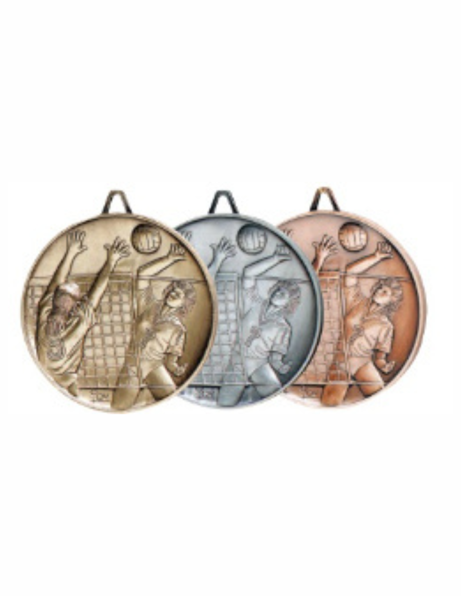 Heritage Female Volleyball Medal 2.5" (Includes Ribbon)