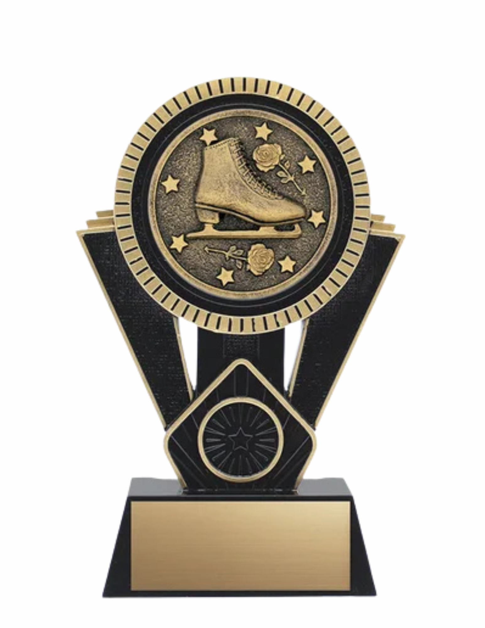 Apex Resin Figure Skating Trophy- 4 Sizes, 2 Colors (Includes Engraving)