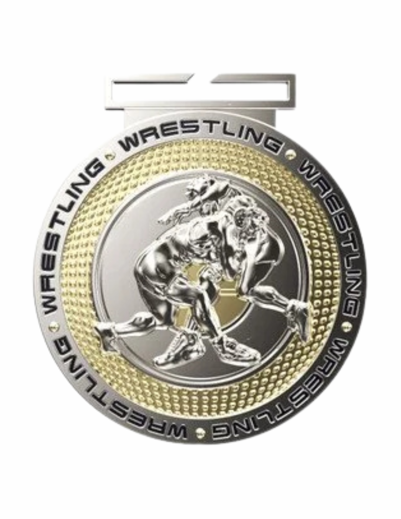 Dual Plated Wrestling Medal