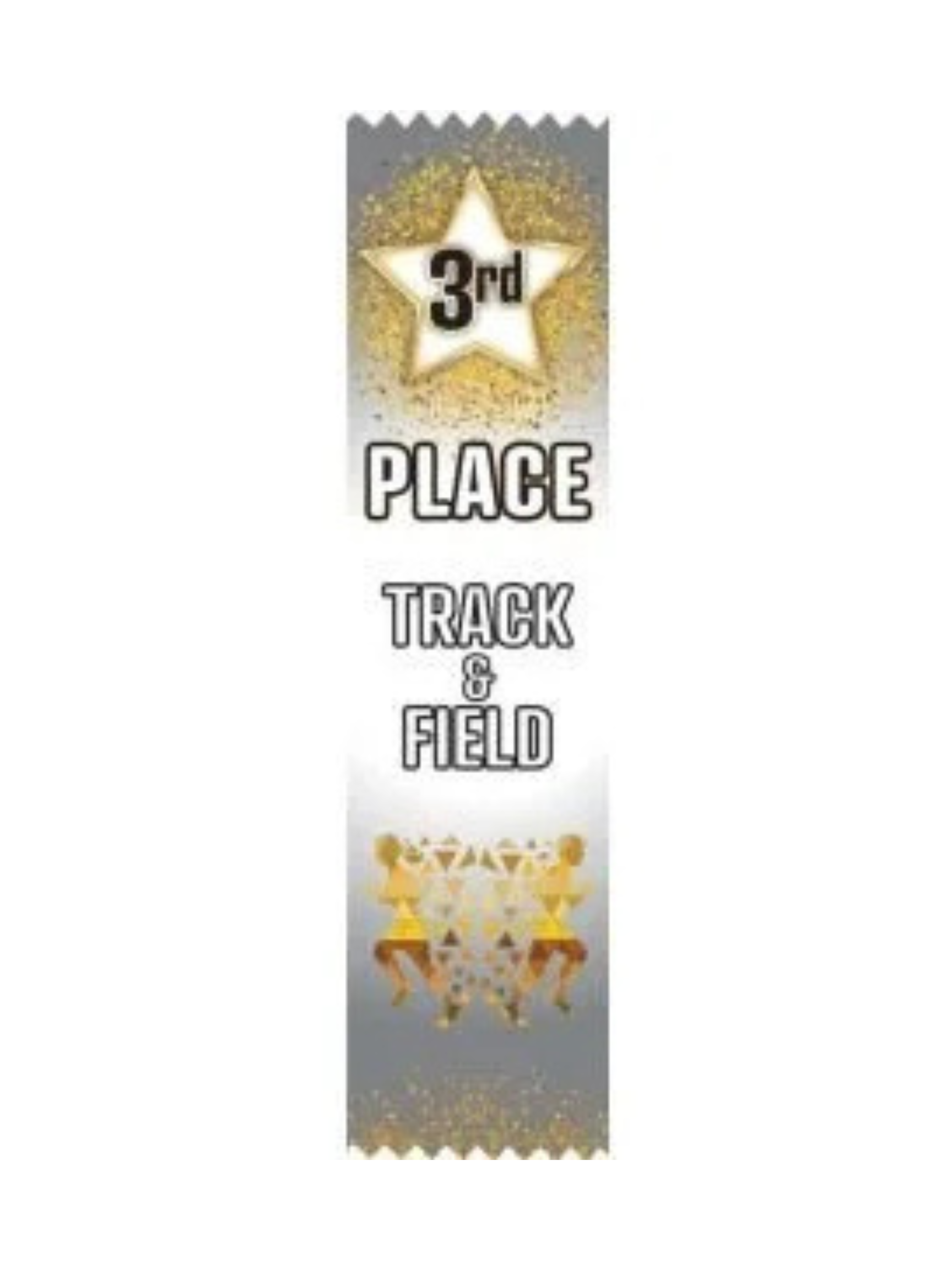 Flat Track & Field Ribbon 2" x 8" 3rd Place Award Ribbon