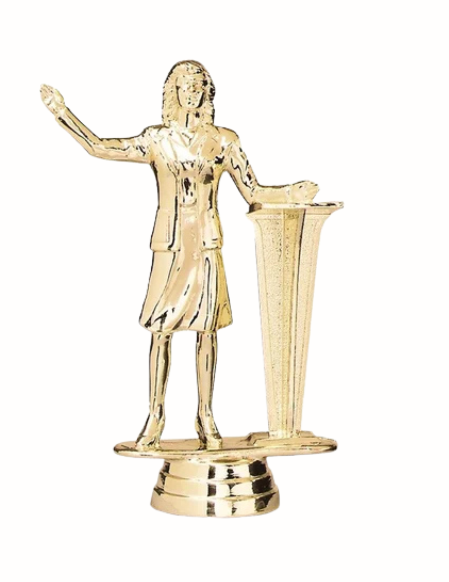 Male and Female Public Speaking Orator Trophy Topper 4.75" - Figure