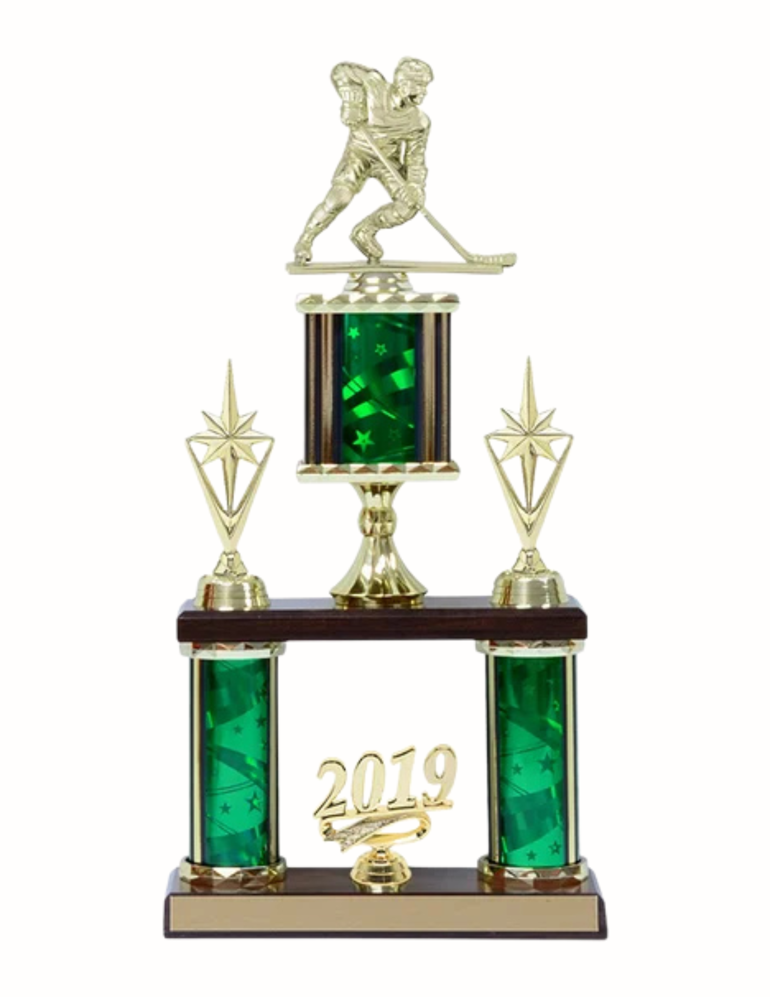 2 Post Set Hockey Trophy  16.5" (Engraving Included)