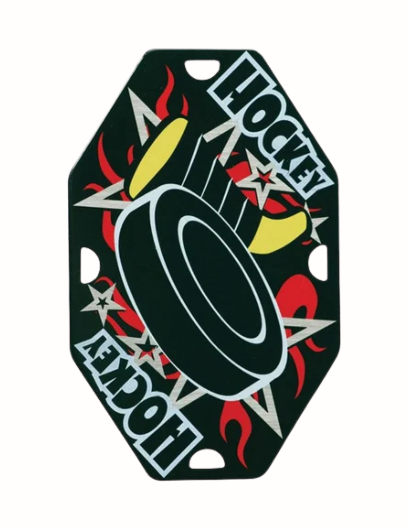 Hockey Street Tag  1.675"x2.5" (Includes Beaded Chain)
