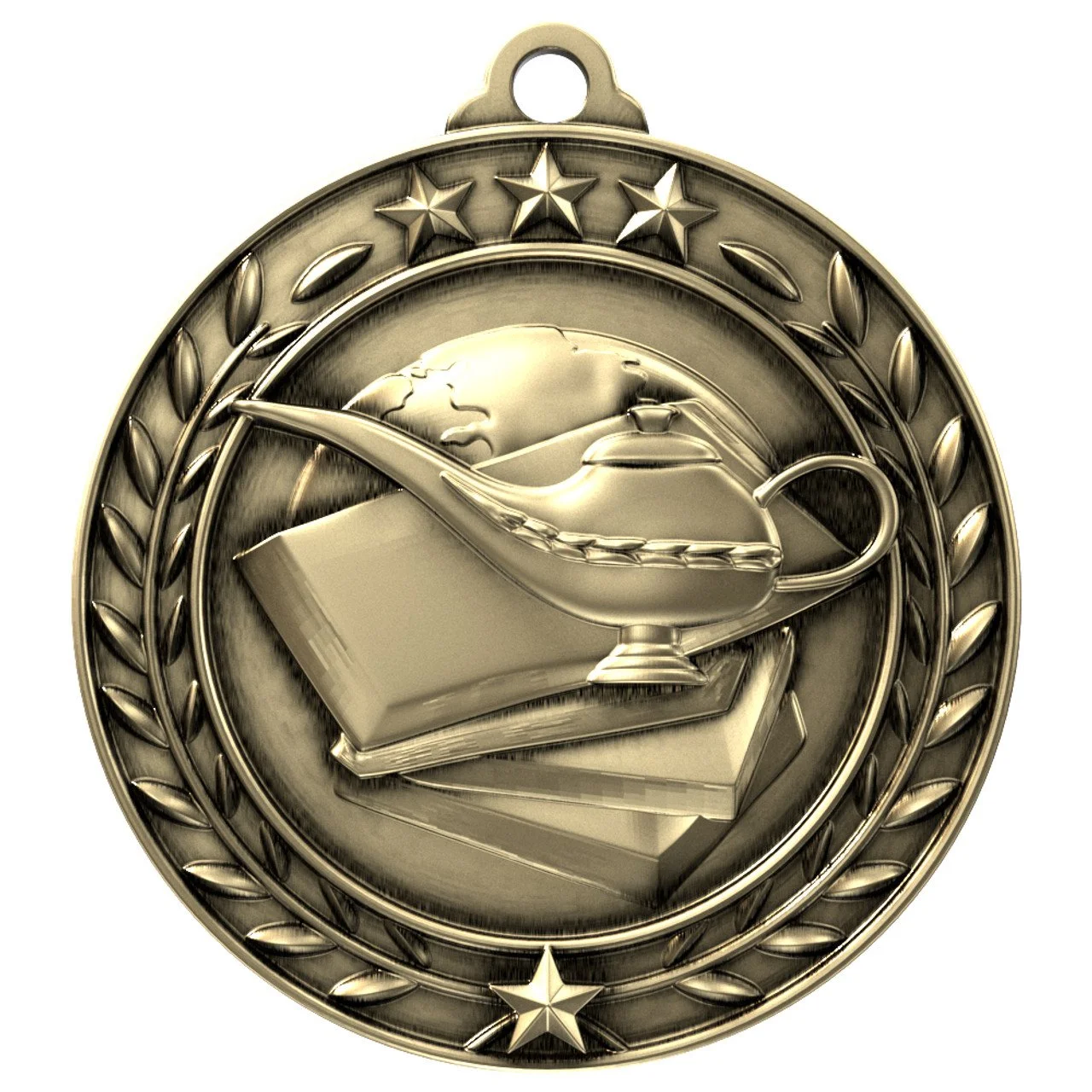 Martial Arts Wreath Award Medal- 2 Sizes (Includes Ribbon)