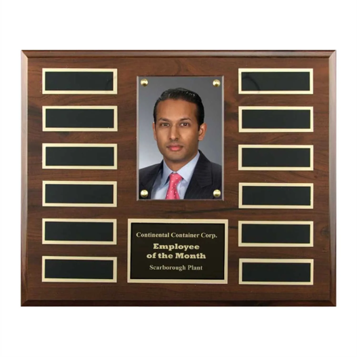 Cherry Wood Annual Photo Plaque 10.5x13" (Includes Header- 2 Custom Options)