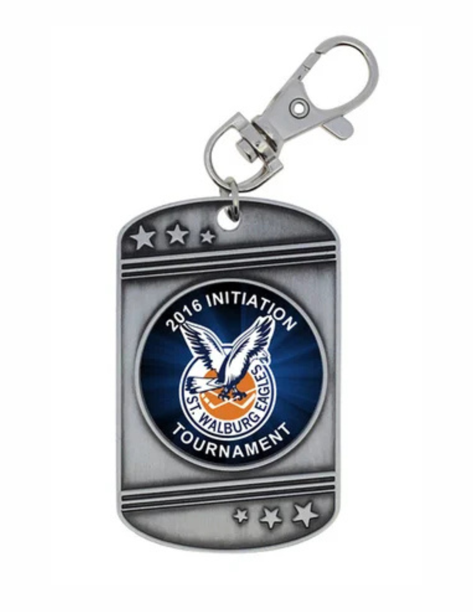 Custom Hockey Dog Tag 2" (with zipperpull)