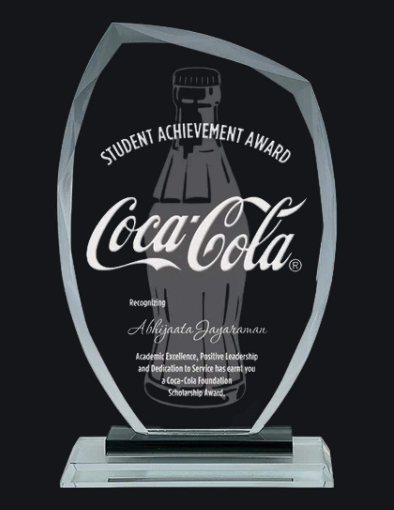 Beijing Glass Award- 3 Sizes (Includes Engraving)