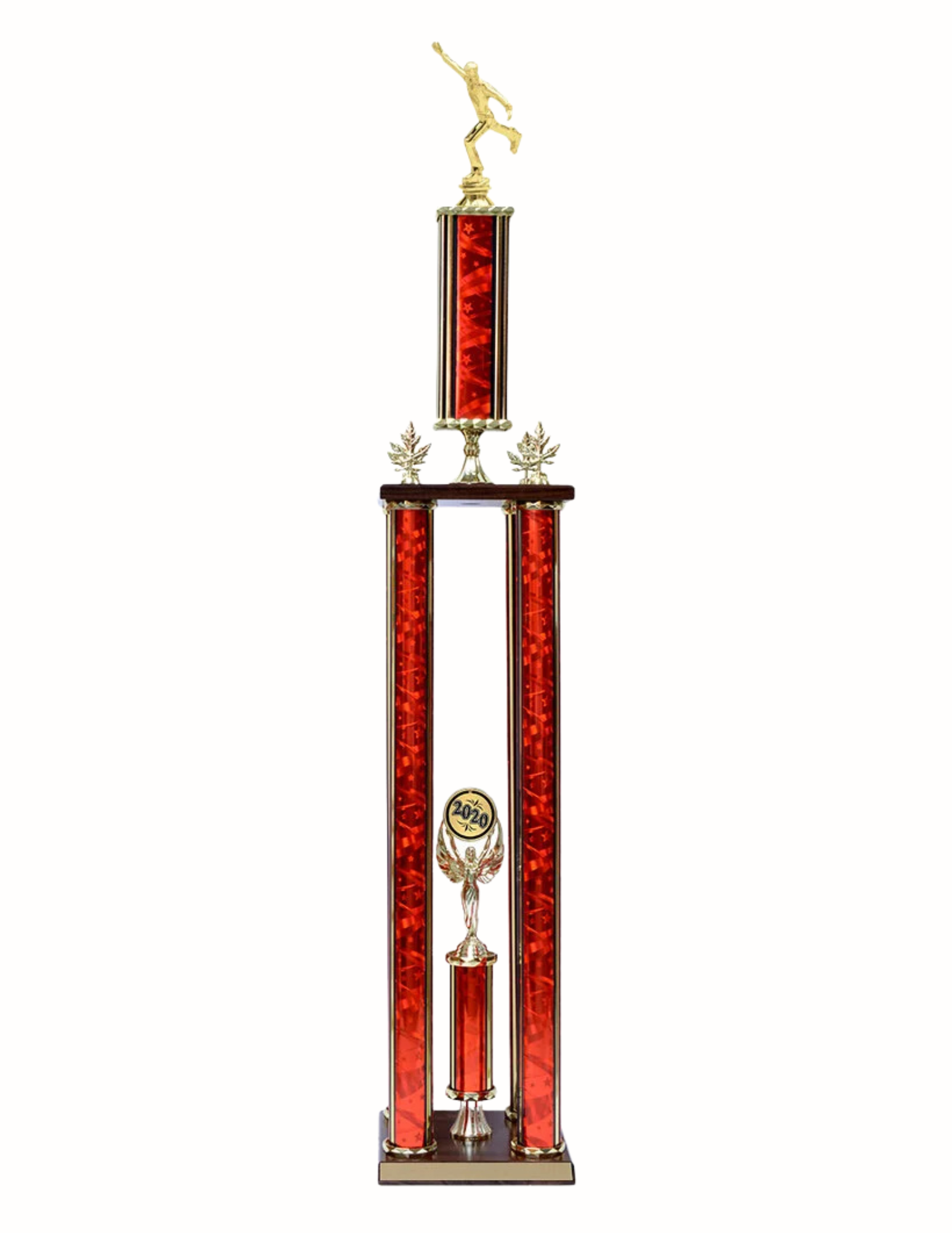 Tall 4 Post Figure Skating Trophy 38.5" (Includes Engraving)