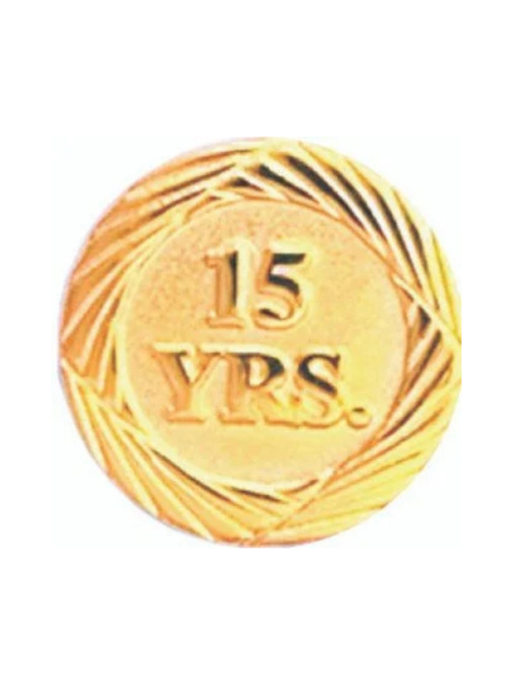 Gold 15 Years of Service Pin