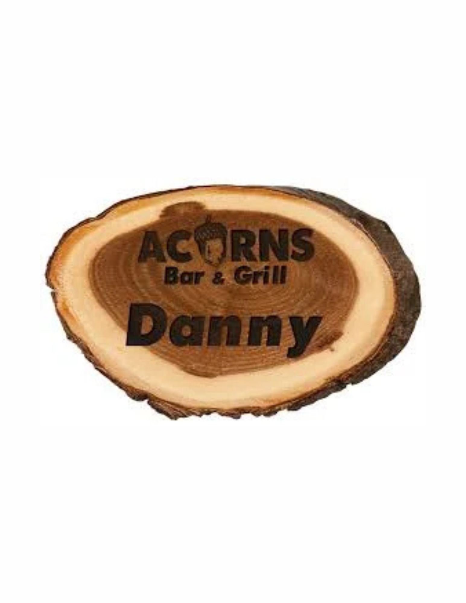 3" x 2" Old West Log Elmwood Oval Badge