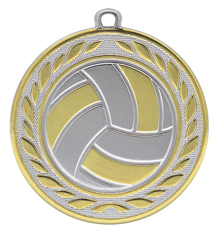 2-Tone Series Volleyball Medal 2.125" (Includes Ribbon)